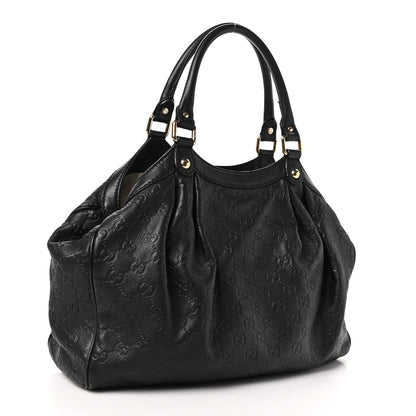 Gucci Guccissima Medium Sukey Tote Black 3 of 11