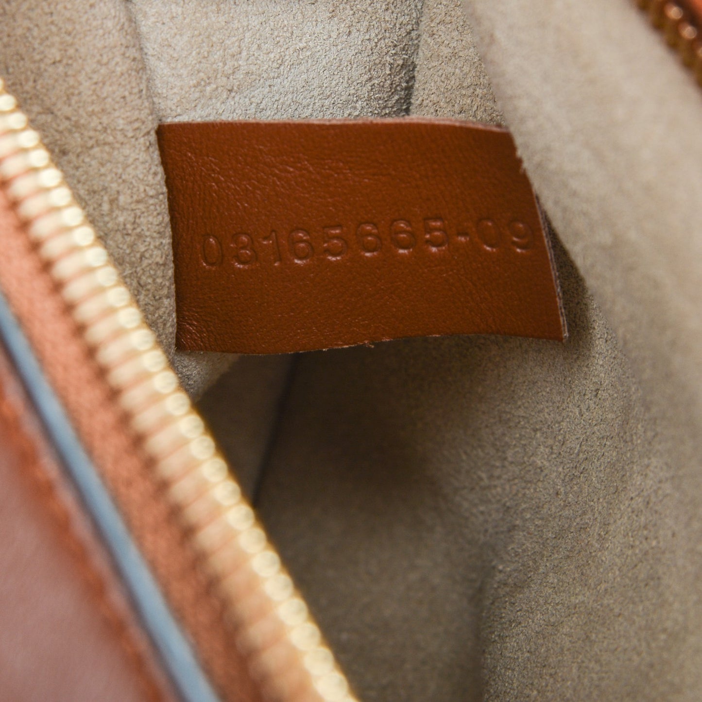 Suede Smooth Calfskin Kurtis Shoulder Bag Classic Tobacco