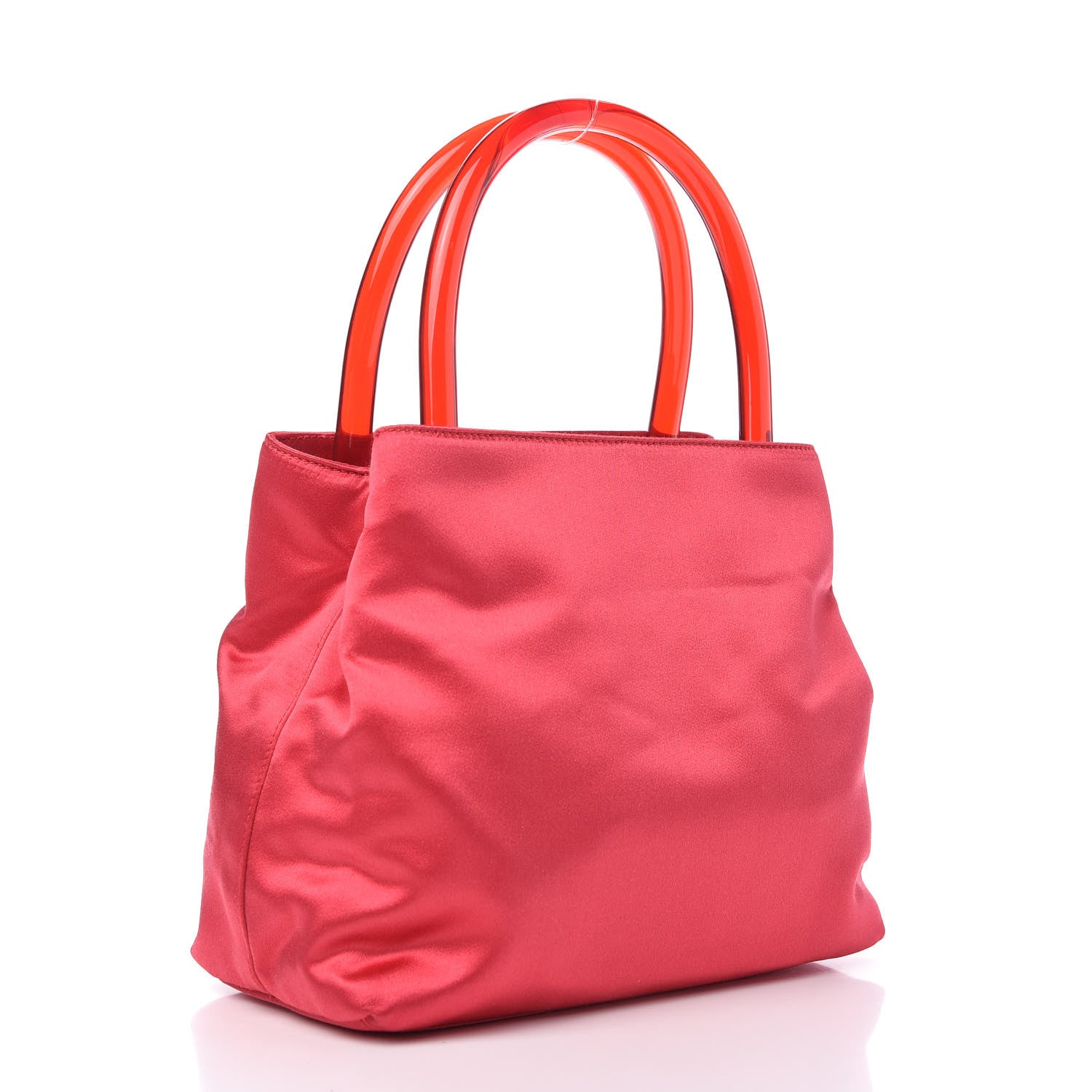 Prada Raso Plexiglass Shoulder Bag Vermiglio 3 of 9