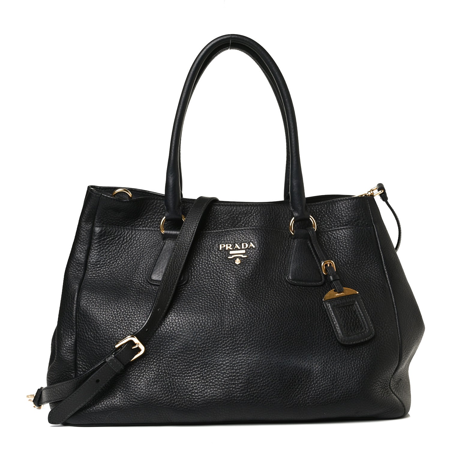 Prada Vitello Daino Shopping Tote Black 1 of 24