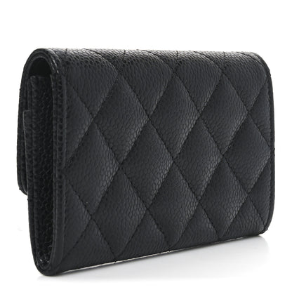 Chanel Caviar Quilted Flap Card Holder Black 3 of 9