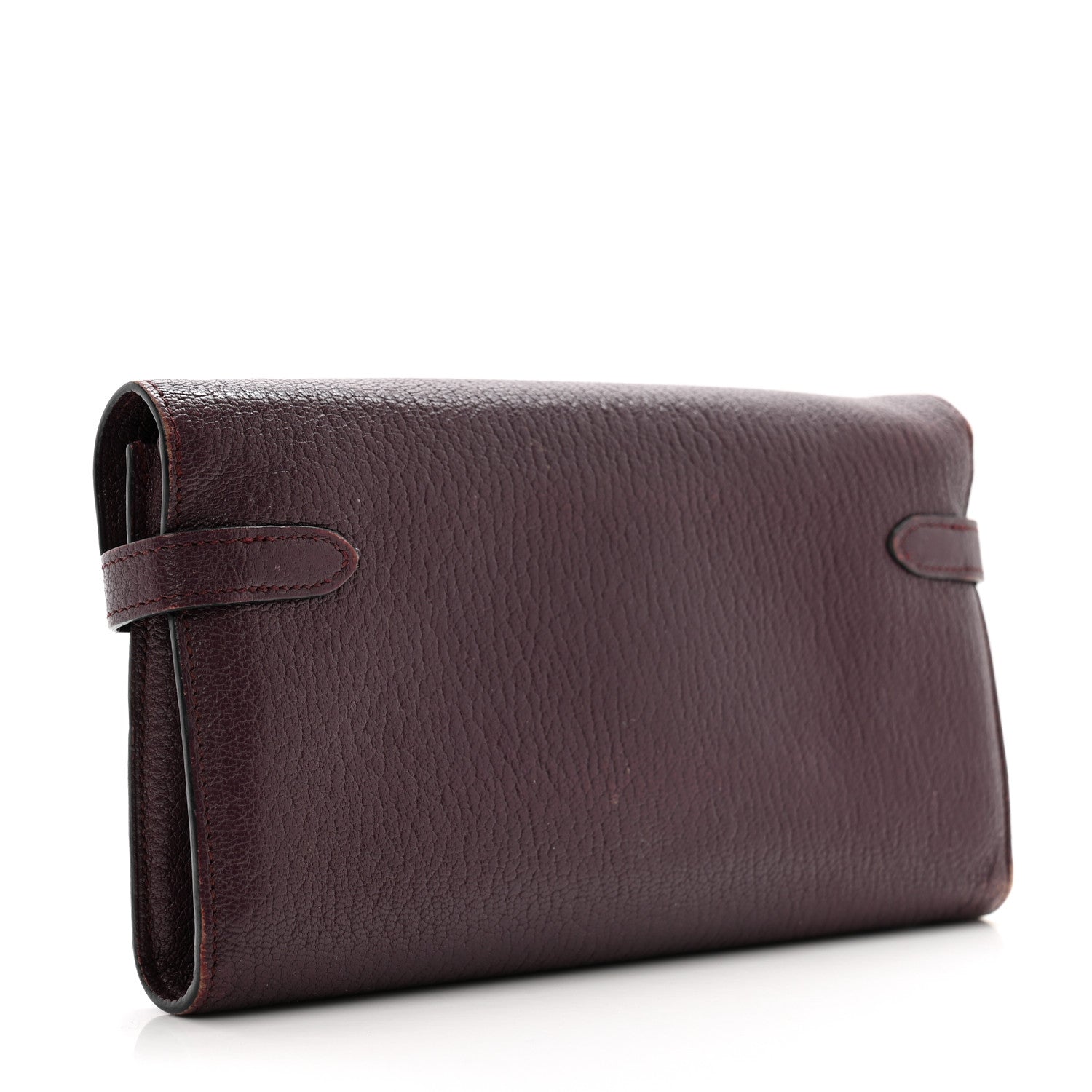 Hermes Chevre Mysore Kelly Longue Wallet Raisin 3 of 13