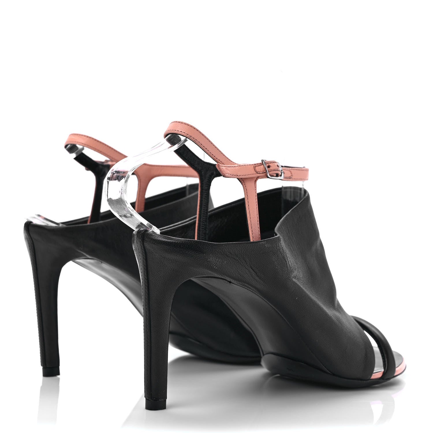 Balenciaga Lambskin Bi-Color Open Toe Glove Sandal 39 Ink Pink 4 of 8