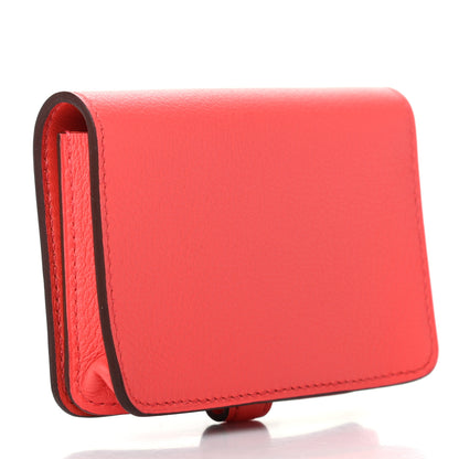 Hermes Togo Dogon Card Case Rose Texas 3 of 8