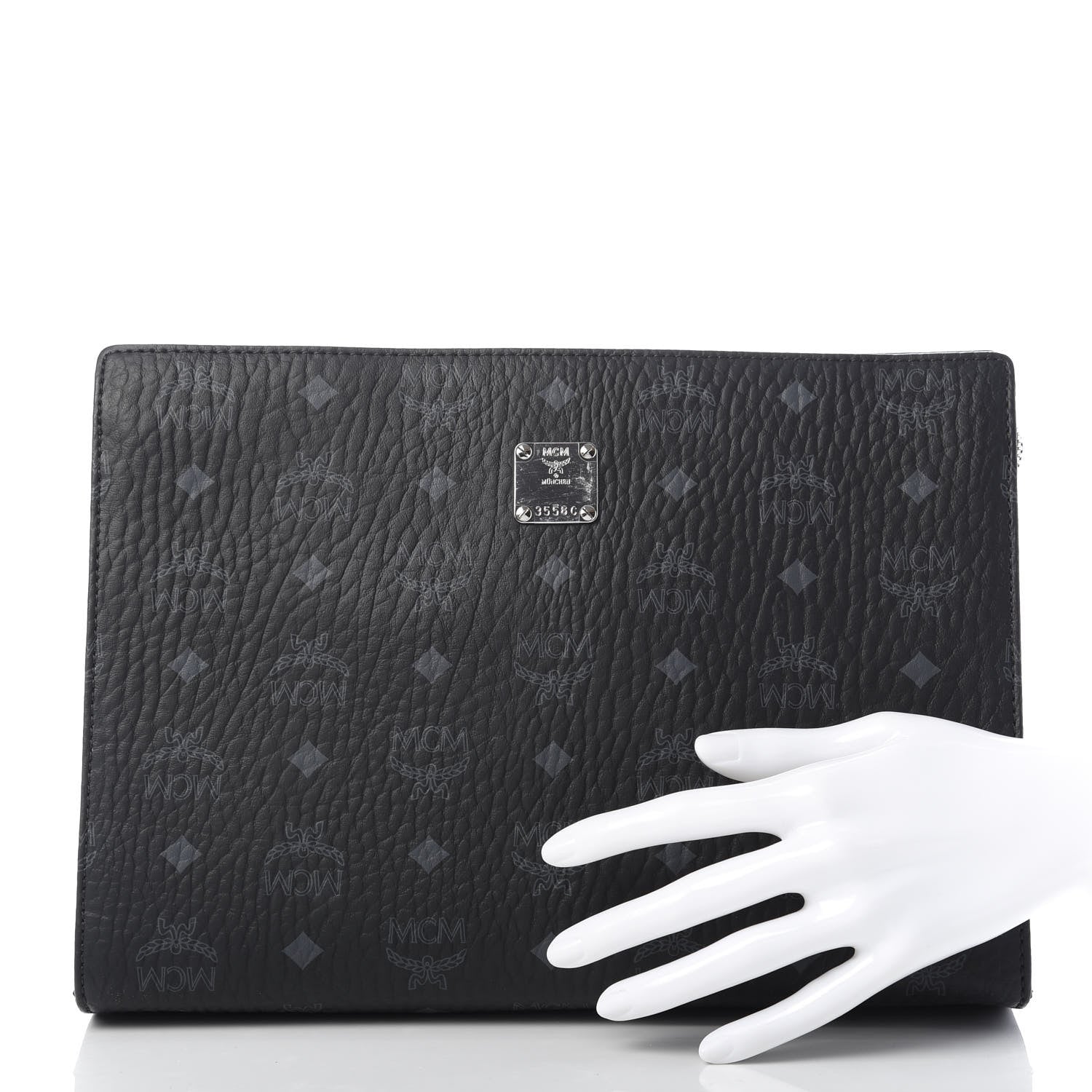 MCM Visetos Zip Pouch Black 2 of 10