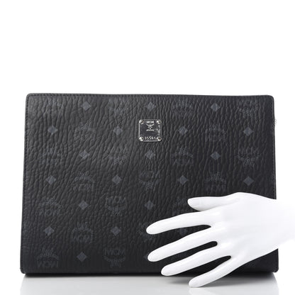 MCM Visetos Zip Pouch Black 2 of 10