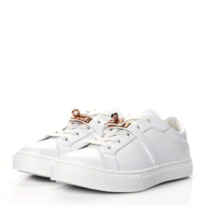 Hermes Calfskin Day Sneakers 37.5 White 3 of 9