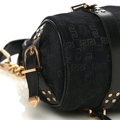 Versace Satin Chain Satchel Black 7 of 10