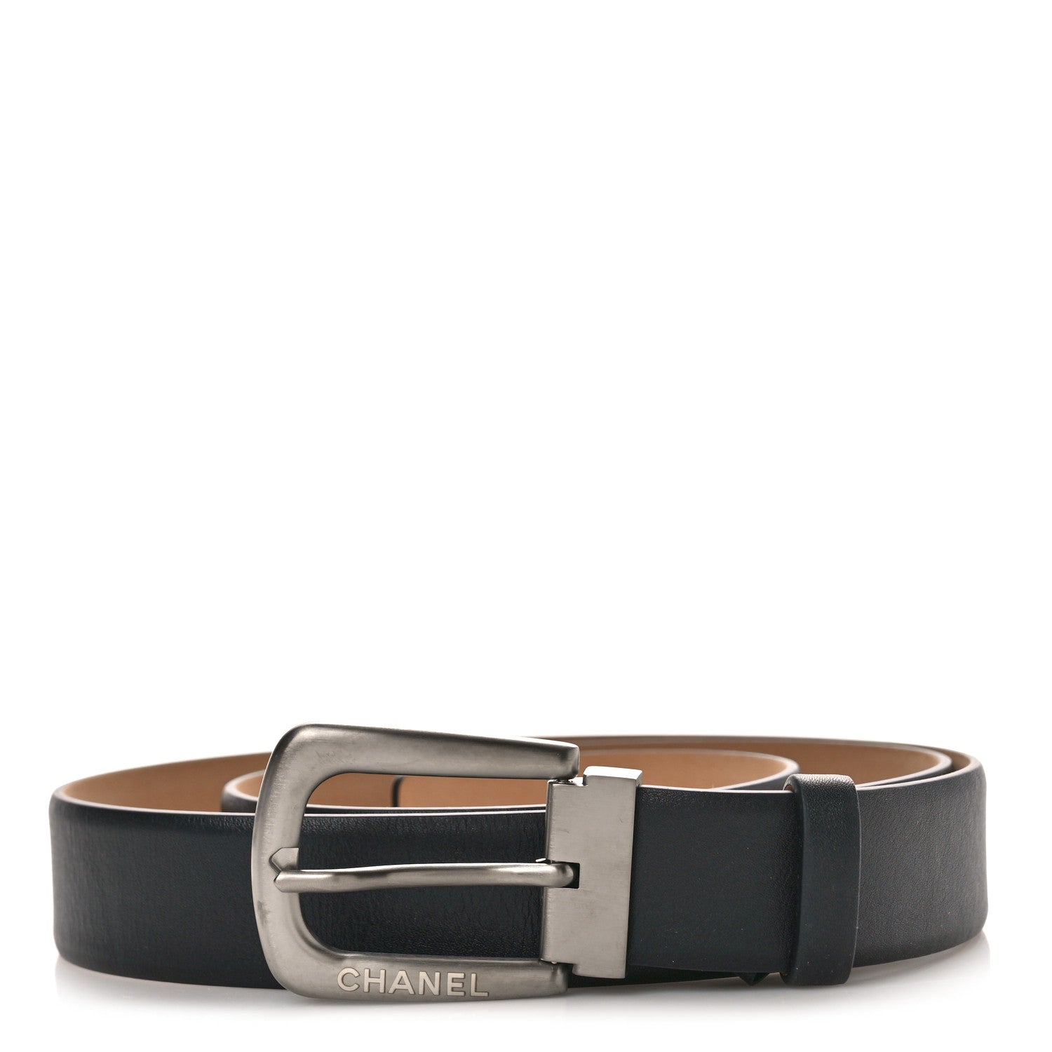 Chanel Calfskin Belt 95 38 Black 1 of 7