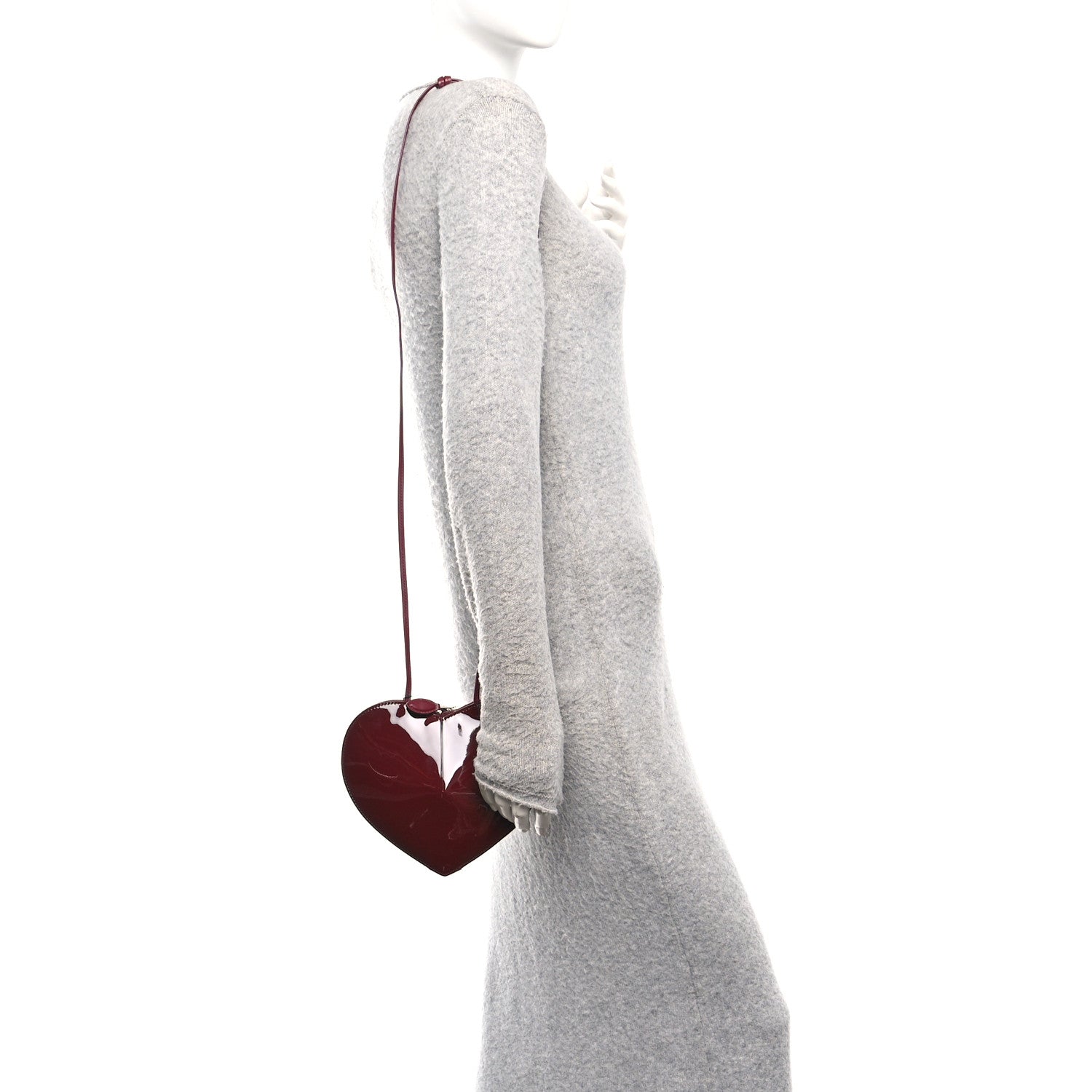 Alaia Patent Calfskin Le Coeur Bag Rouge Grenat 2 of 9
