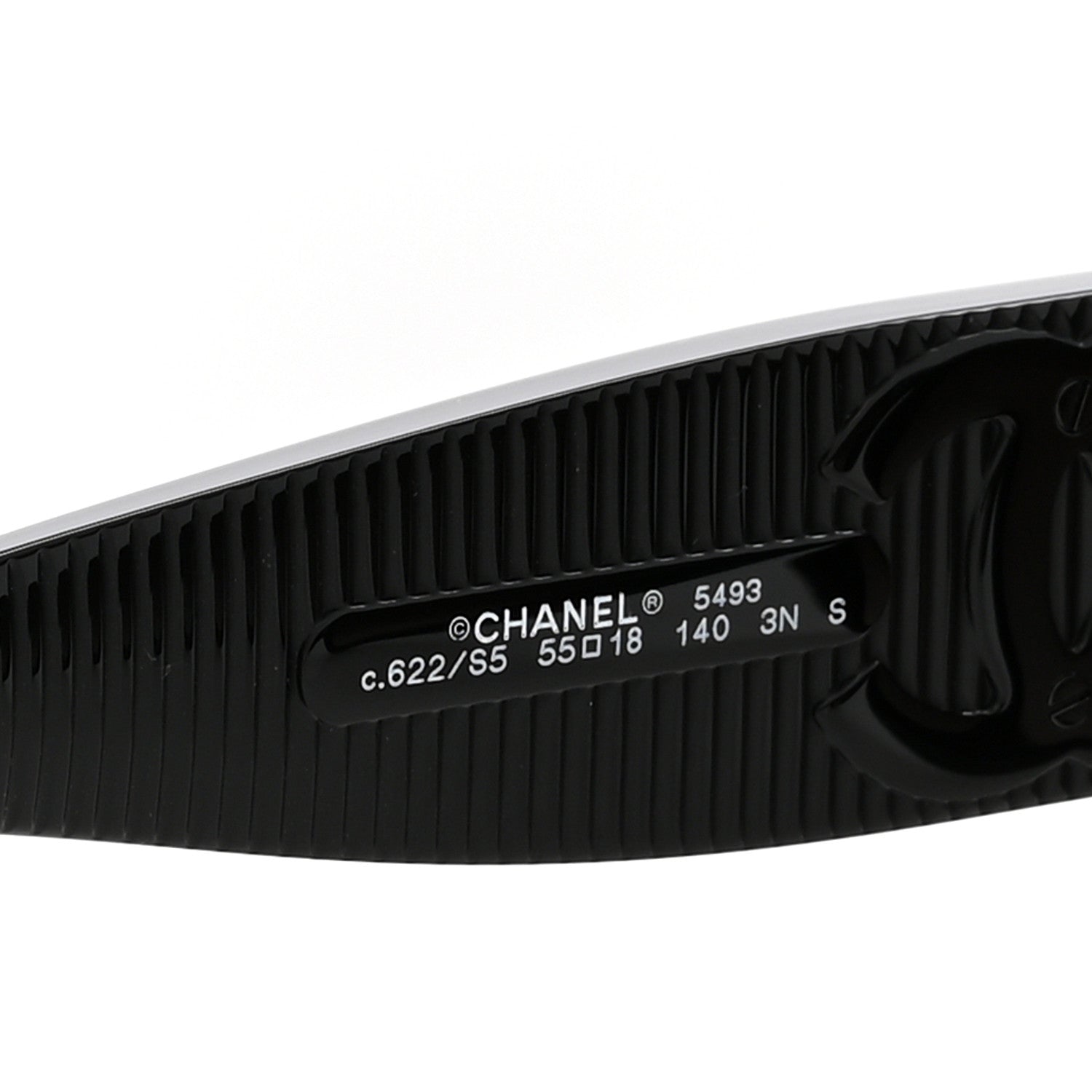 Chanel Acetate Rectangle Sunglasses 5493 Black Brown 5 of 8