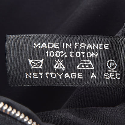 Hermes Cotton Canvas Mini Bolide Travel Cosmetic Pouch Black 7 of 9