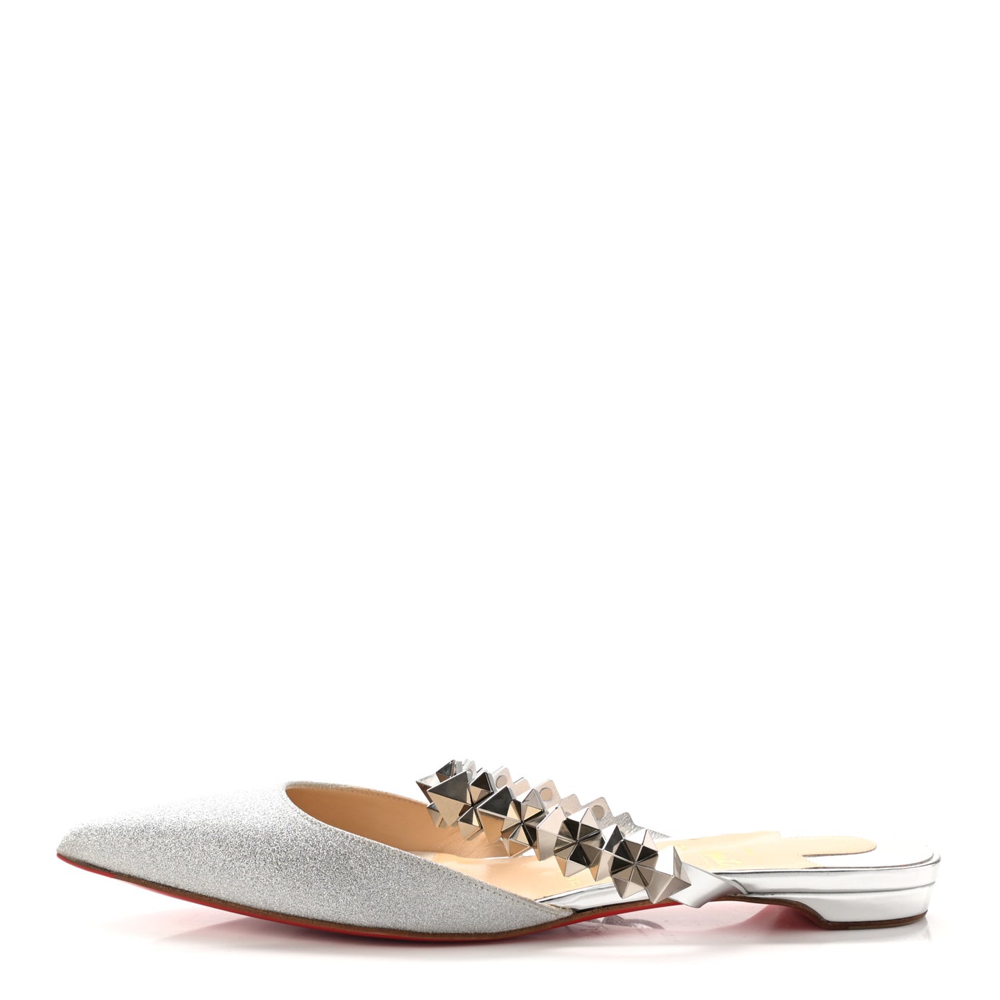 Mini Glitter Planet Choc Flat Mules 38.5 Silver