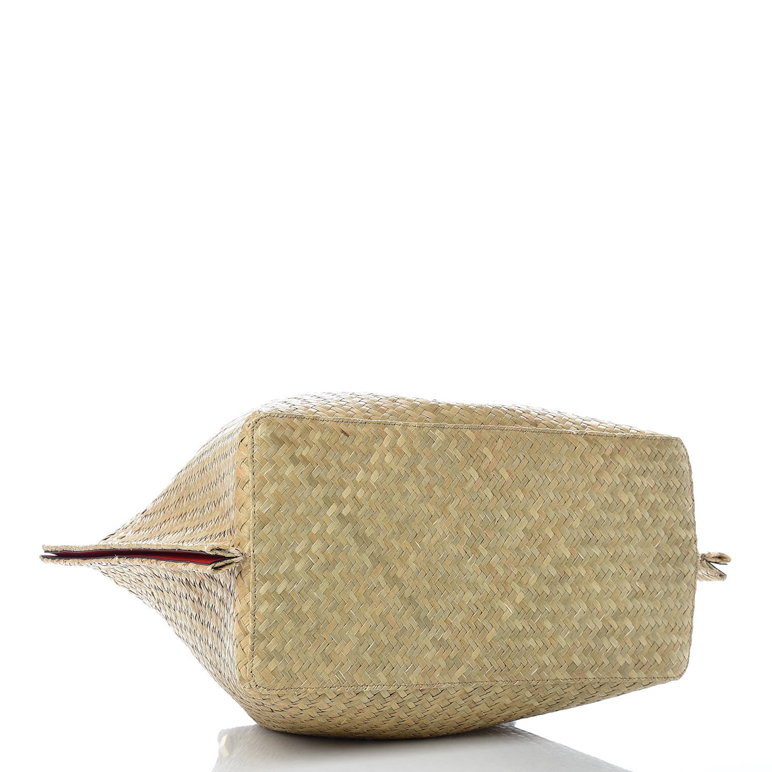 Valentino Garavani Raffia Medium Vlogo Escape Shopper Natural Black Rouge 4 of 9