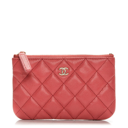 Chanel Caviar Quilted Small Cosmetic Case Dark Pink 1 of 7