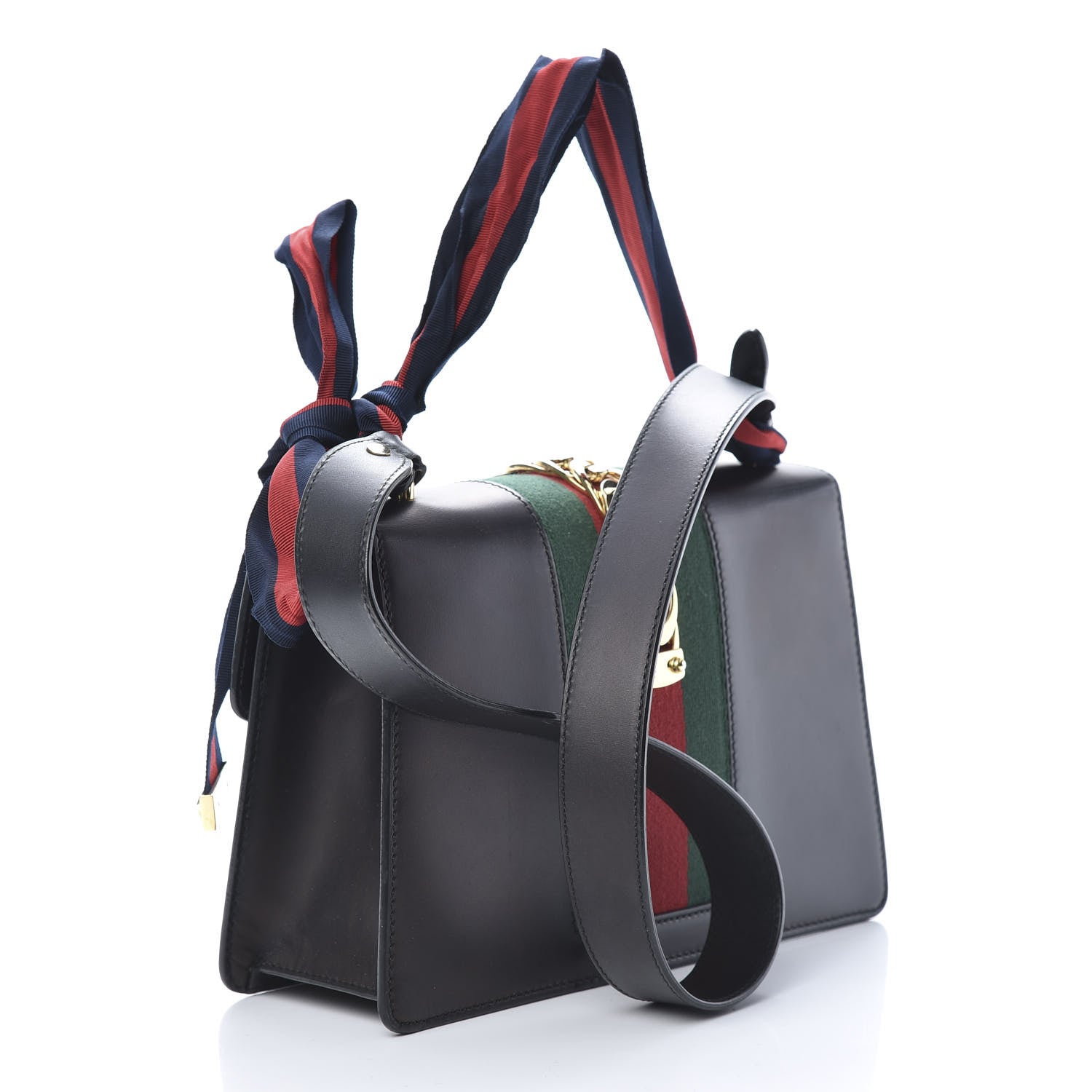 Gucci Calfskin Small Sylvie Shoulder Bag Black 3 of 16