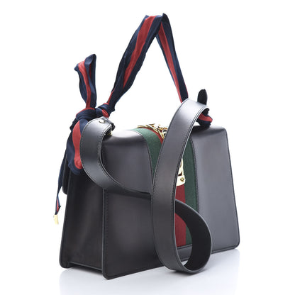 Gucci Calfskin Small Sylvie Shoulder Bag Black 3 of 16