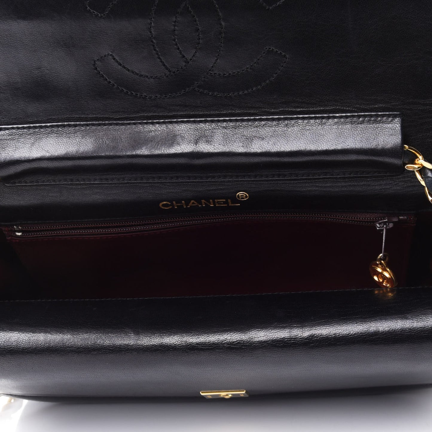 Lambskin Quilted Small Flap Black