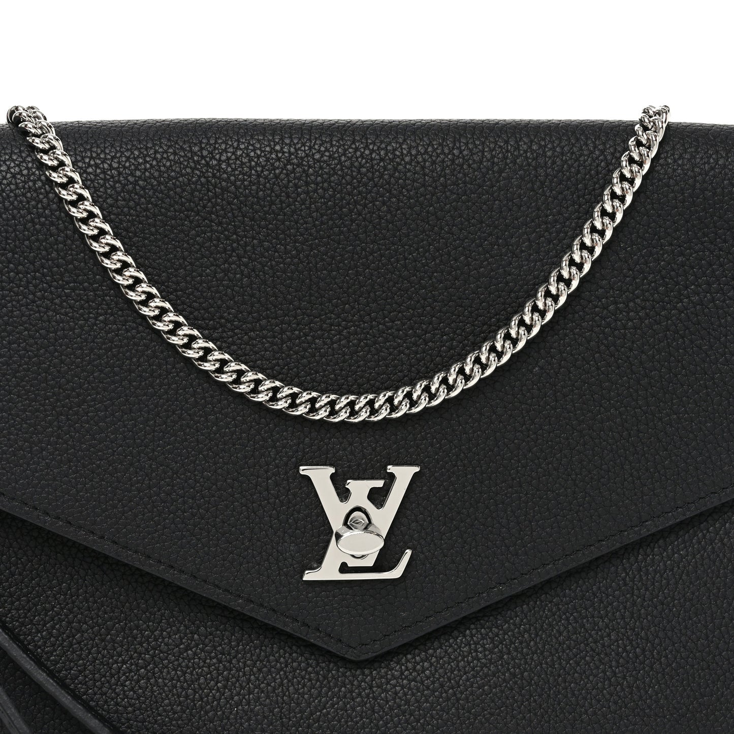 Soft Calfskin My Lockme Chain Pochette Black