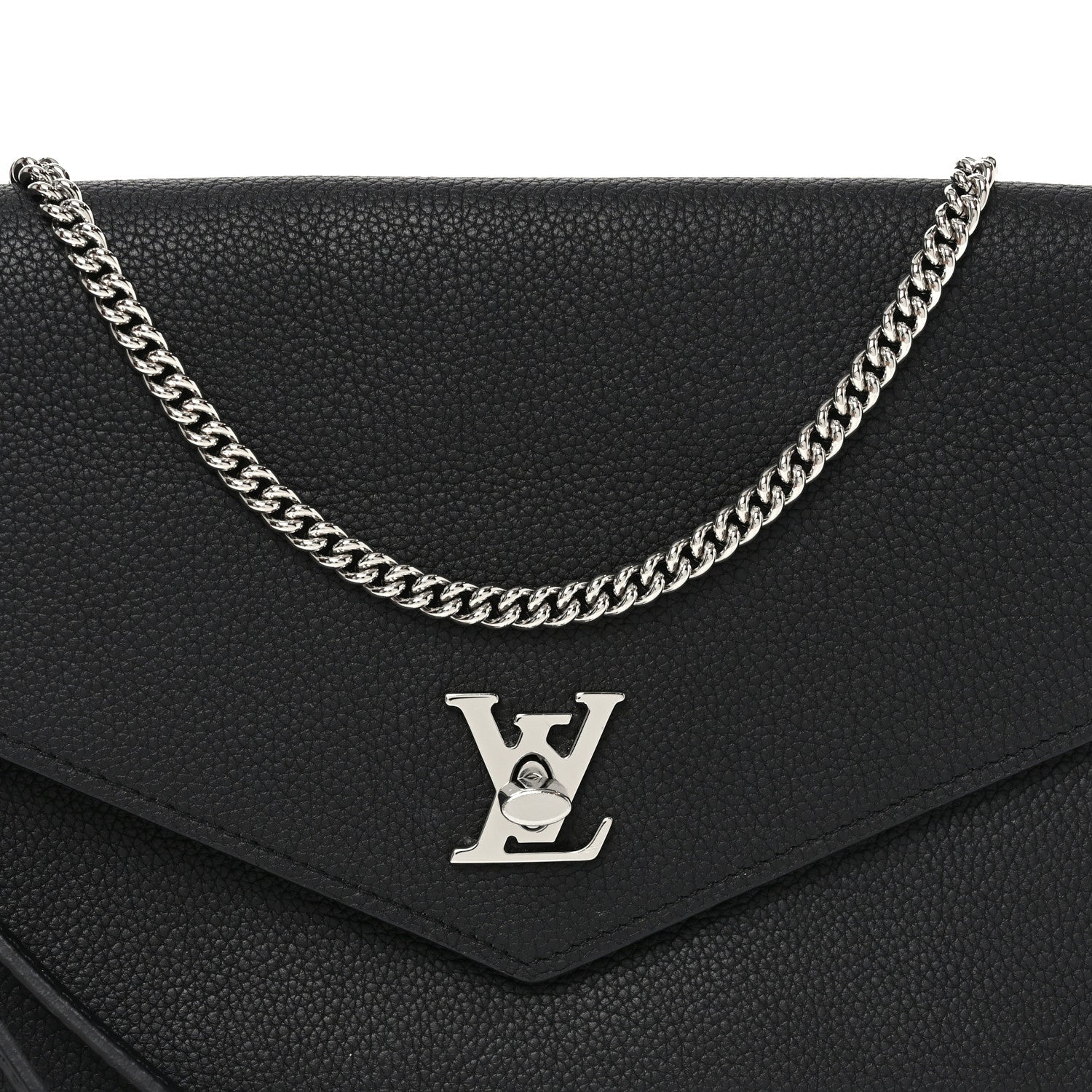 Louis Vuitton Soft Calfskin My Lockme Chain Pochette Black 7 of 10