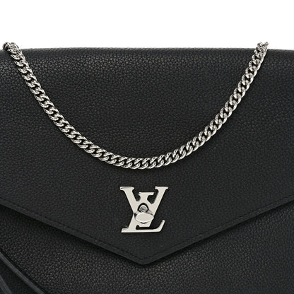 Louis Vuitton Soft Calfskin My Lockme Chain Pochette Black 7 of 10