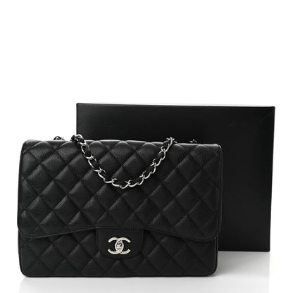 Chanel Caviar Quilted Jumbo Single Flap Black 11 of 11