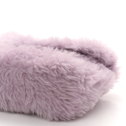 Saint Laurent Shearling Quilted Monogram Loulou Puffer Pouch Clutch Lilac 10 of 10