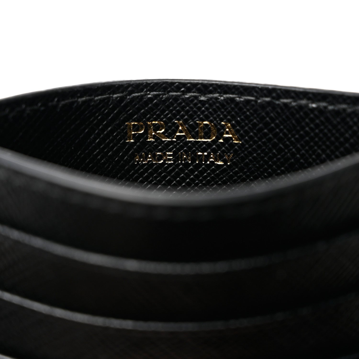 Prada Saffiano Shine Monochrome Card Holder Black 5 of 7