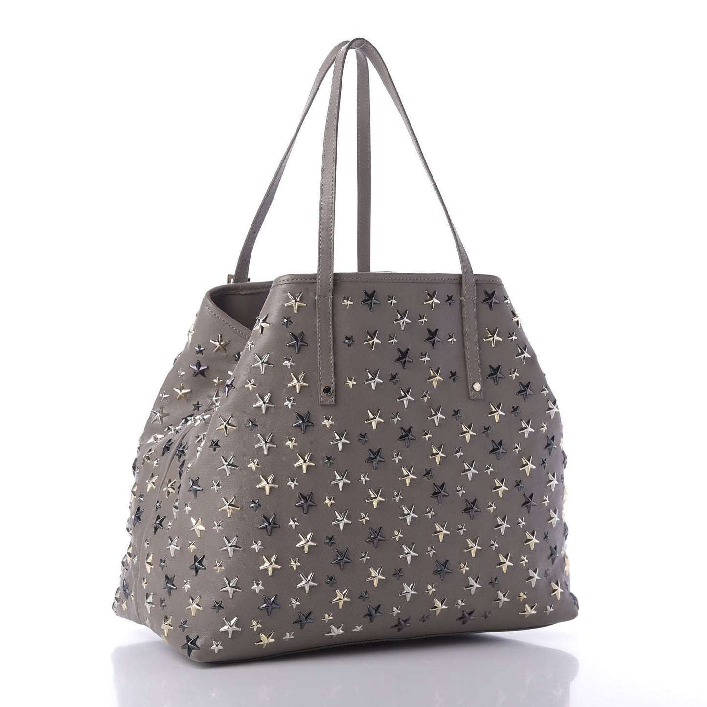 Calfskin Small Sofia Star Studded Tote Grey