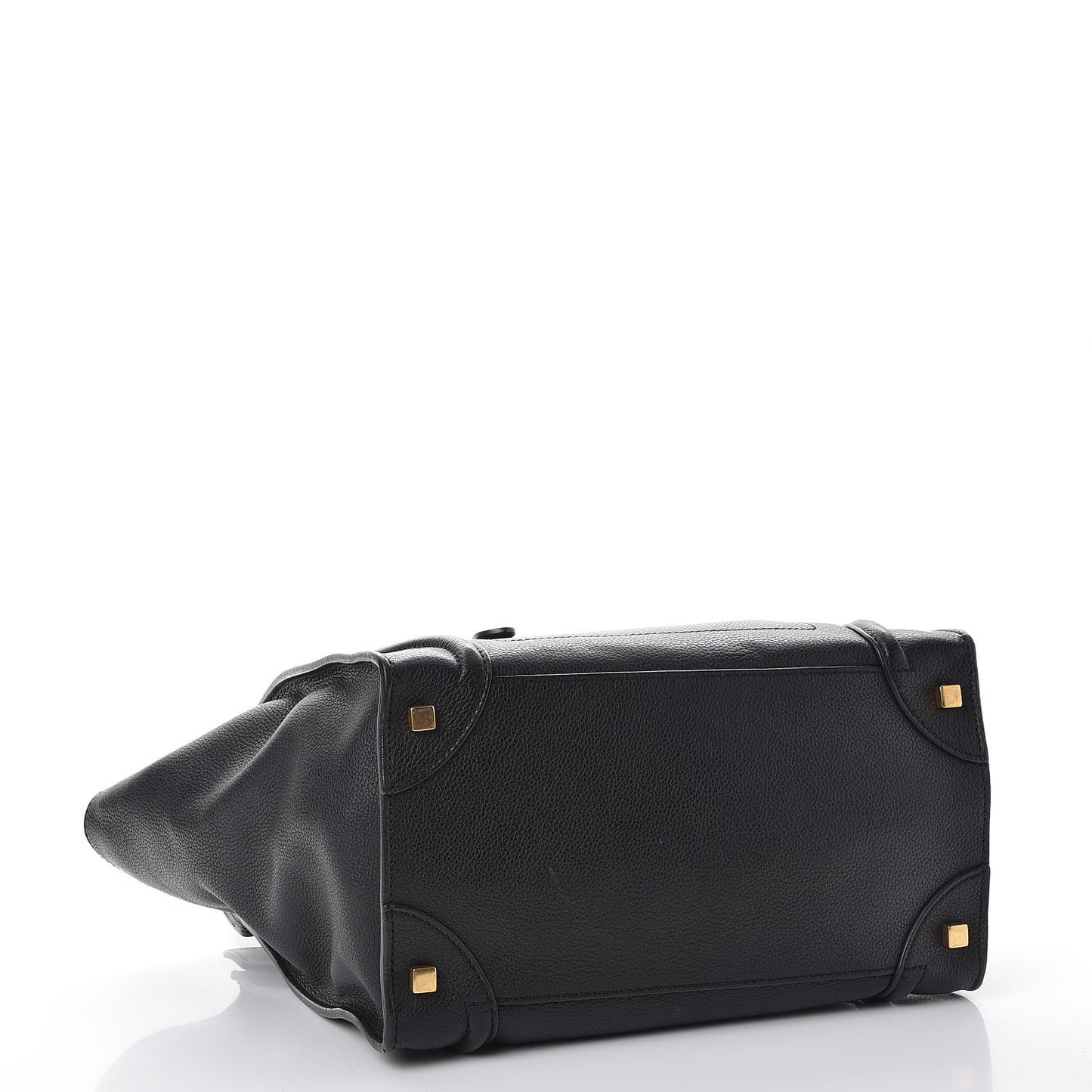 Drummed Calfskin Mini Luggage Black