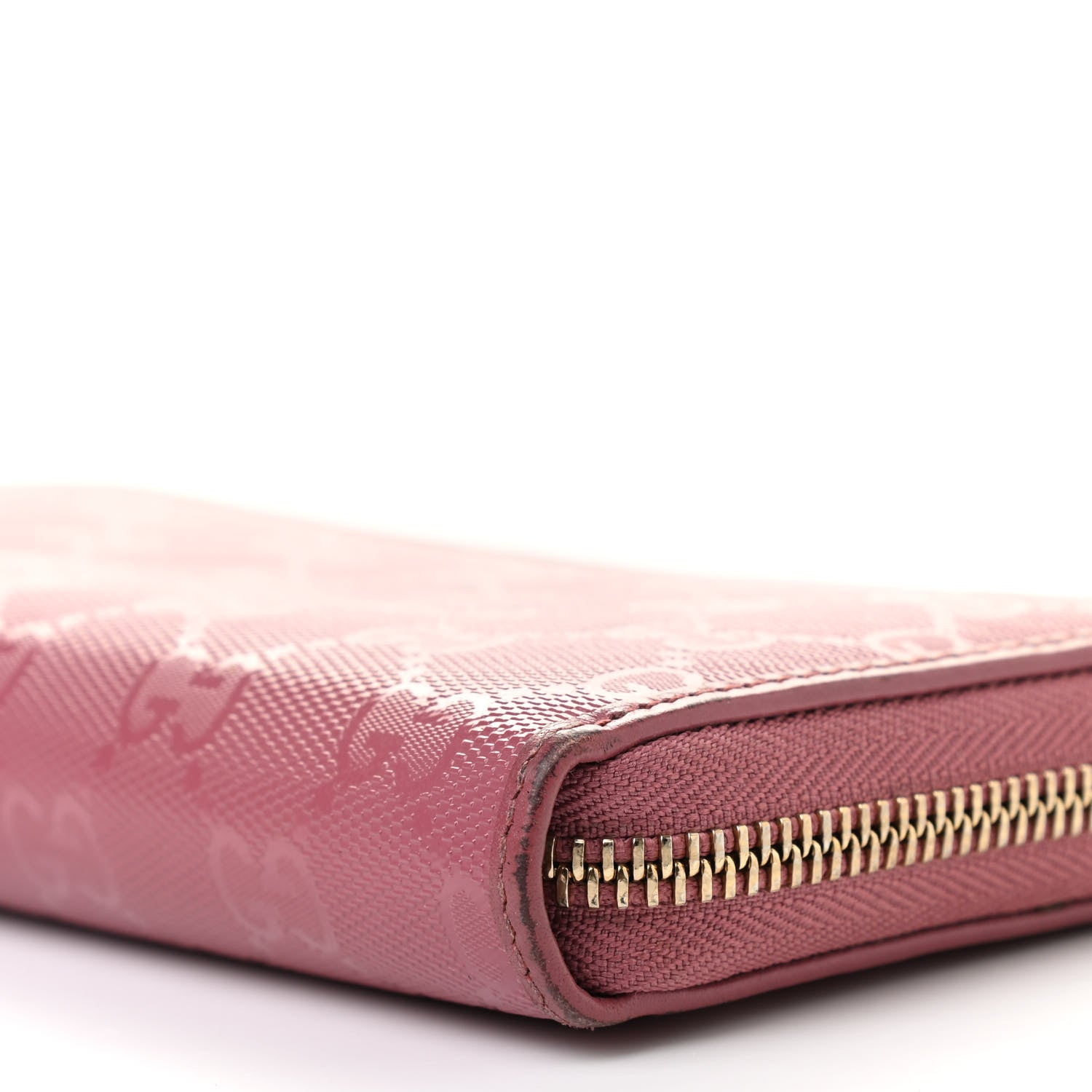 Gucci Imprime Monogram GG Pierce Zip Around Wallet Vintage Rose 9 of 14