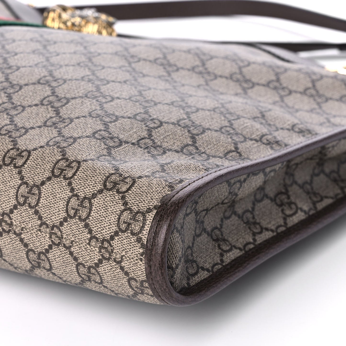GG Supreme Monogram Large Rajah Chain Tote Beige New Acero