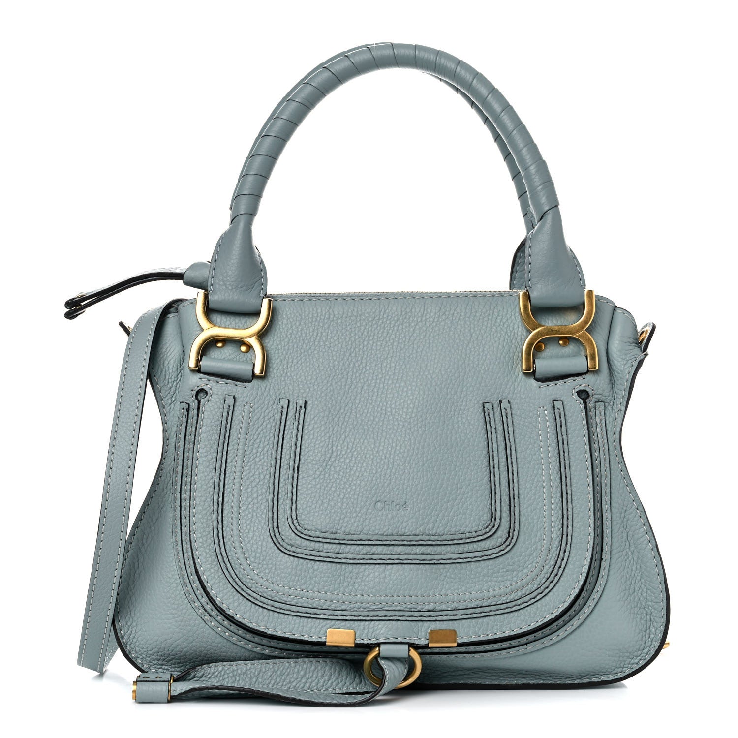 Chloe Calfskin Small Marcie Satchel Faded Blue 1 of 13