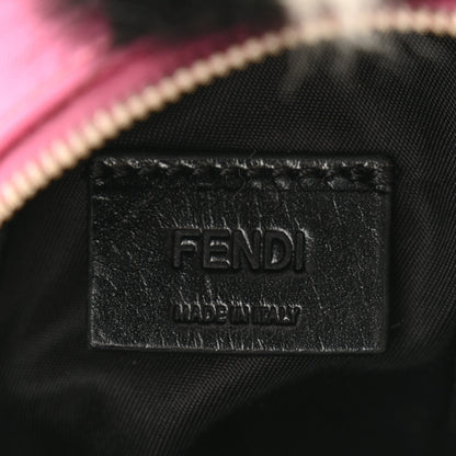 Fendi Nylon Shiny Nappa Nutria Fox Fur Monster Eyes Mini Backpack Charm Lollypop Rosa Fluo Multicolor 4 of 8