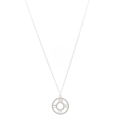 Tiffany Sterling Silver Medium Atlas Open Pendant Necklace 1 of 3