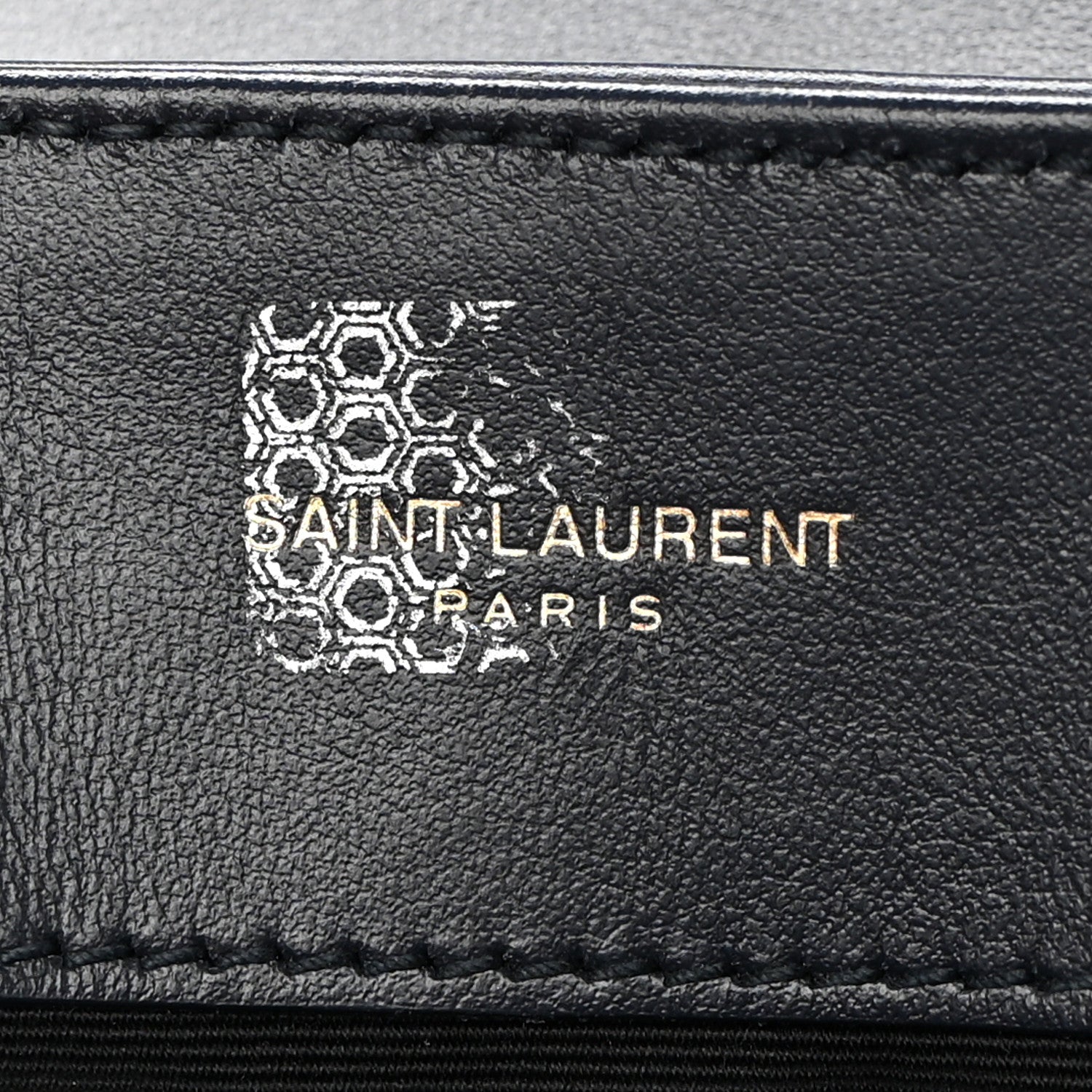 Saint Laurent Calfskin Y Quilted Monogram Small Loulou Chain Satchel Deep Marine 11 of 13
