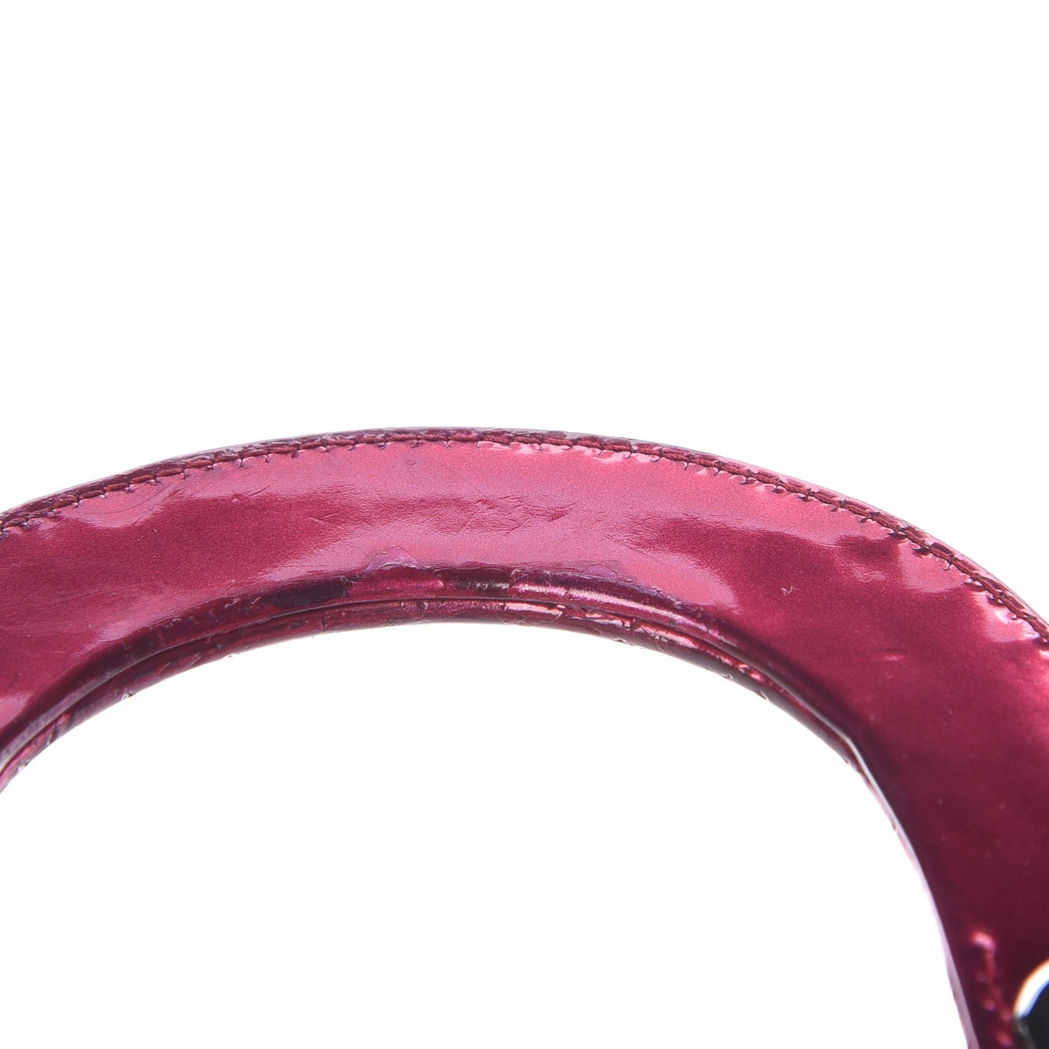 Christian Dior Metallic Patent Micro-Cannage Mini Lady Dior Fuchsia 8 of 14