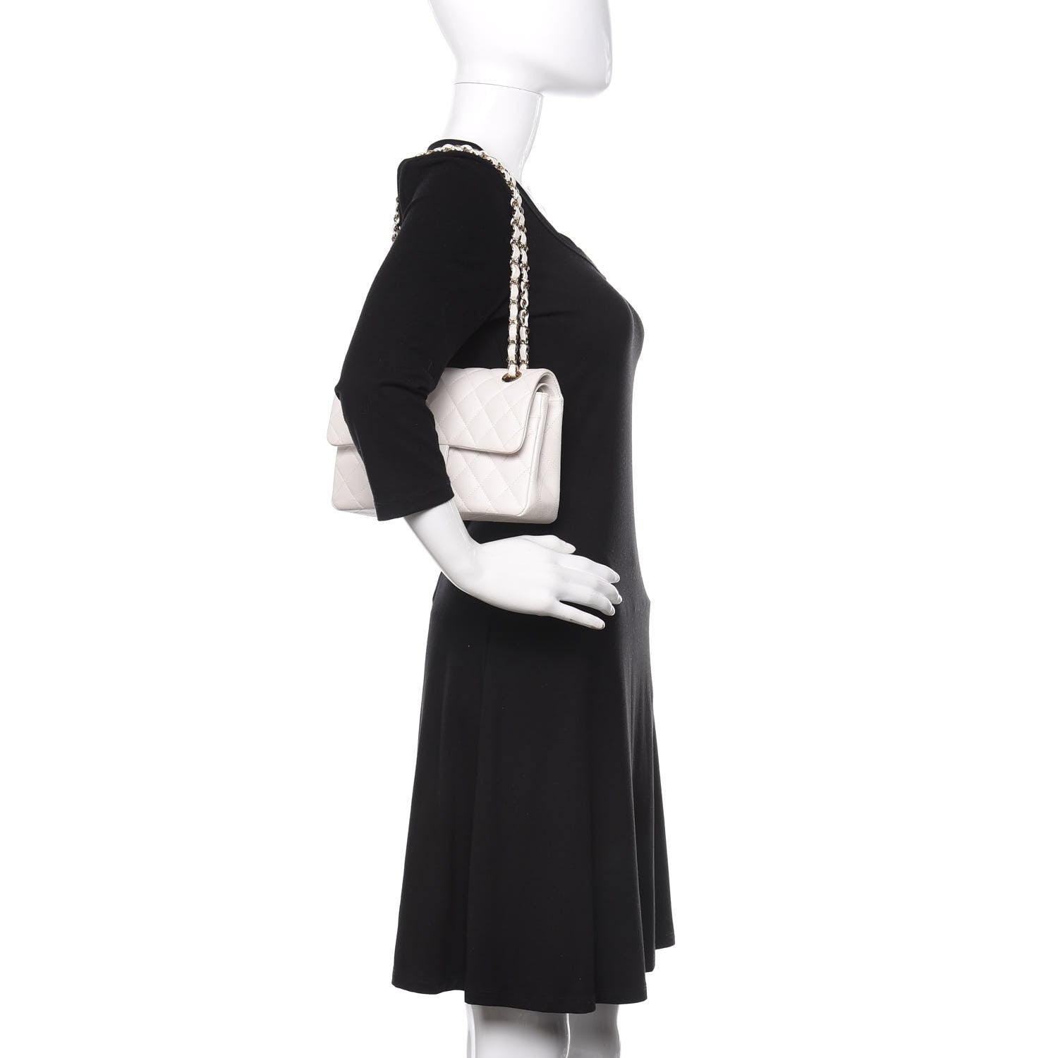 Chanel Caviar Quilted Small Double Flap White 3 of 12