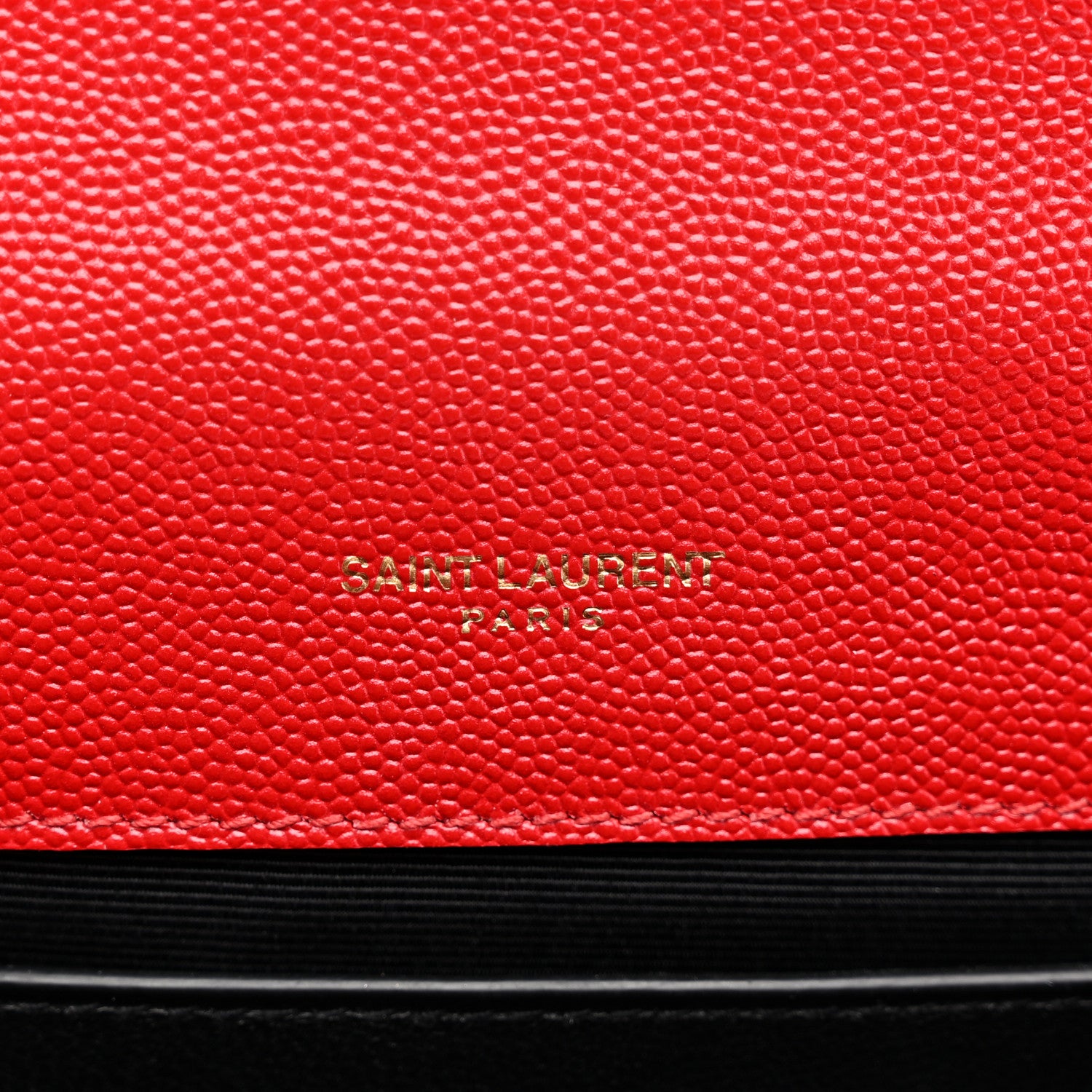 Saint Laurent Grain De Poudre Medium Monogram Kate Satchel Red 6 of 11