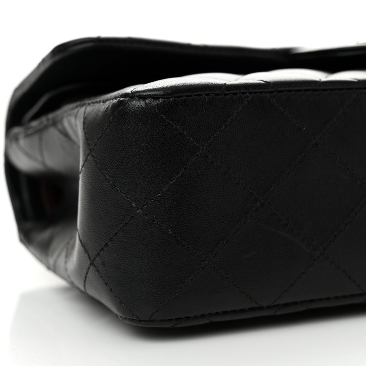 Lambskin Quilted Small Double Flap Black