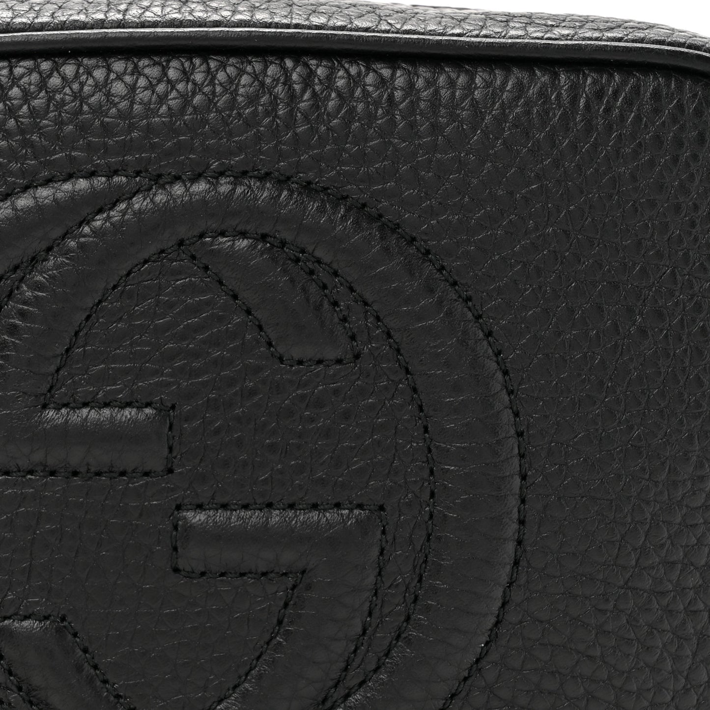 Pebbled Calfskin Mini Soho Disco Bag Black