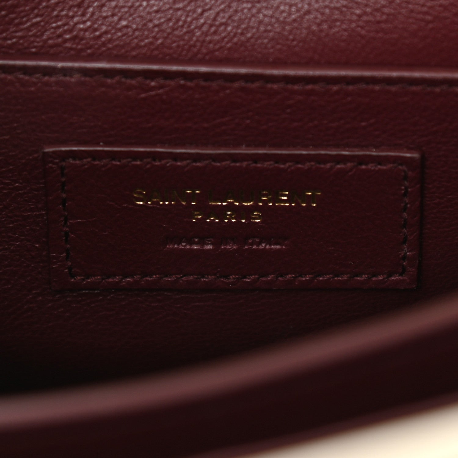 Saint Laurent Grain de Poudre Medium Classic Monogram Cassandra Top Handle Crema Soft Rouge Legion 6 of 10