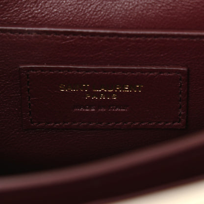 Saint Laurent Grain de Poudre Medium Classic Monogram Cassandra Top Handle Crema Soft Rouge Legion 6 of 10