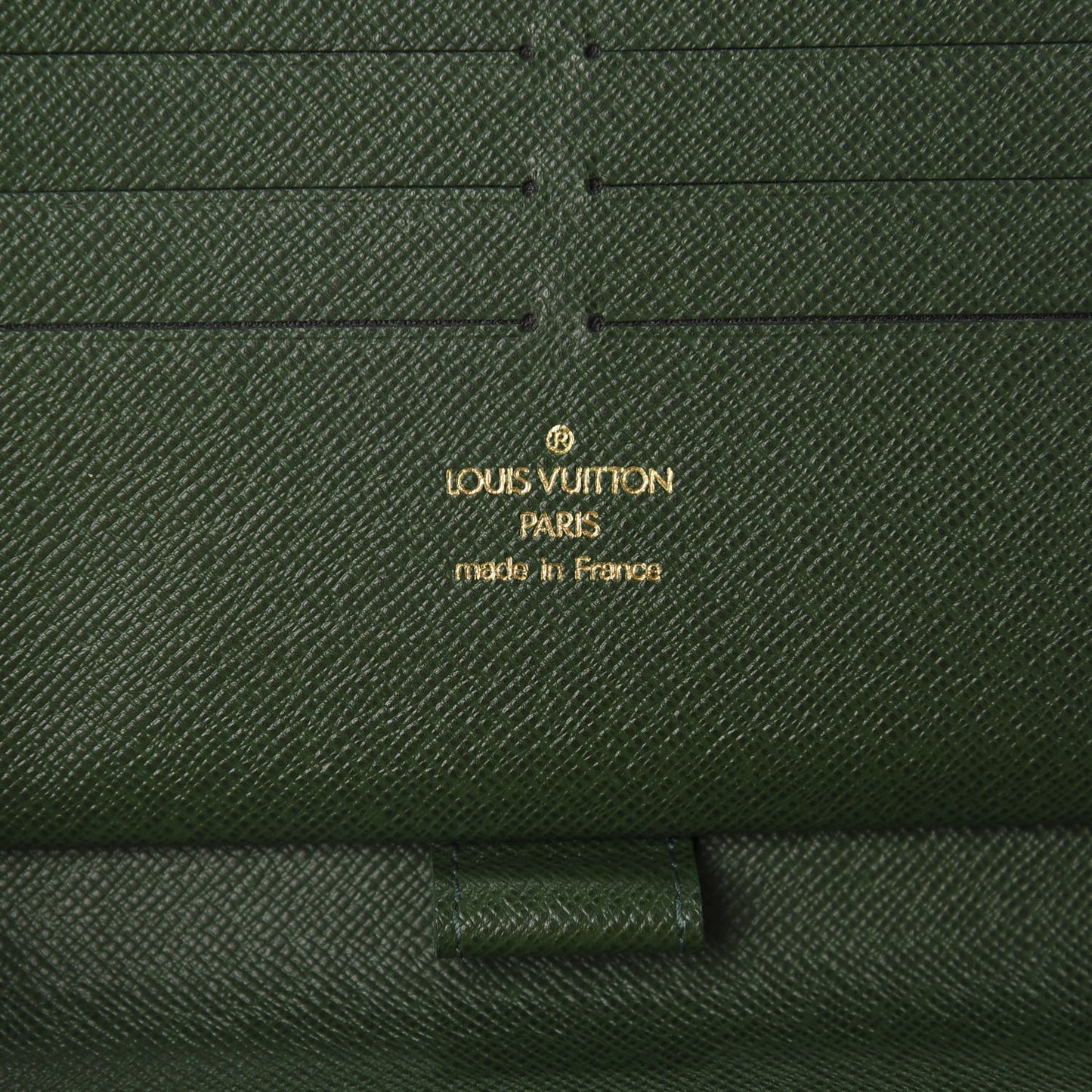 Monogram Groom Zippy Organizer Wallet Green