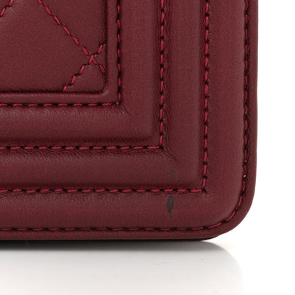 Chanel Lambskin Quilted New Medium Boy Flap Dark Red 11 of 13