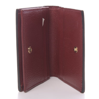 Gucci GG Supreme Monogram Tian Card Case Beige Multicolor Red 5 of 7