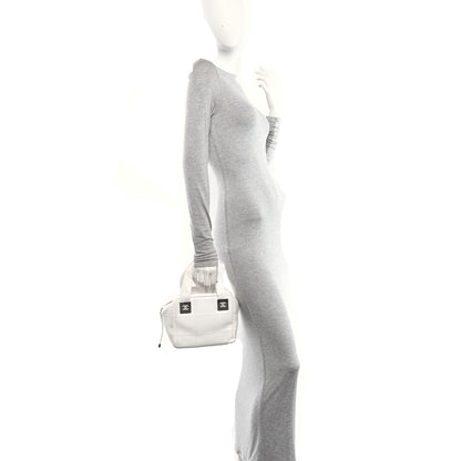 Chanel Caviar Square Stitched Bowler White 2 of 11