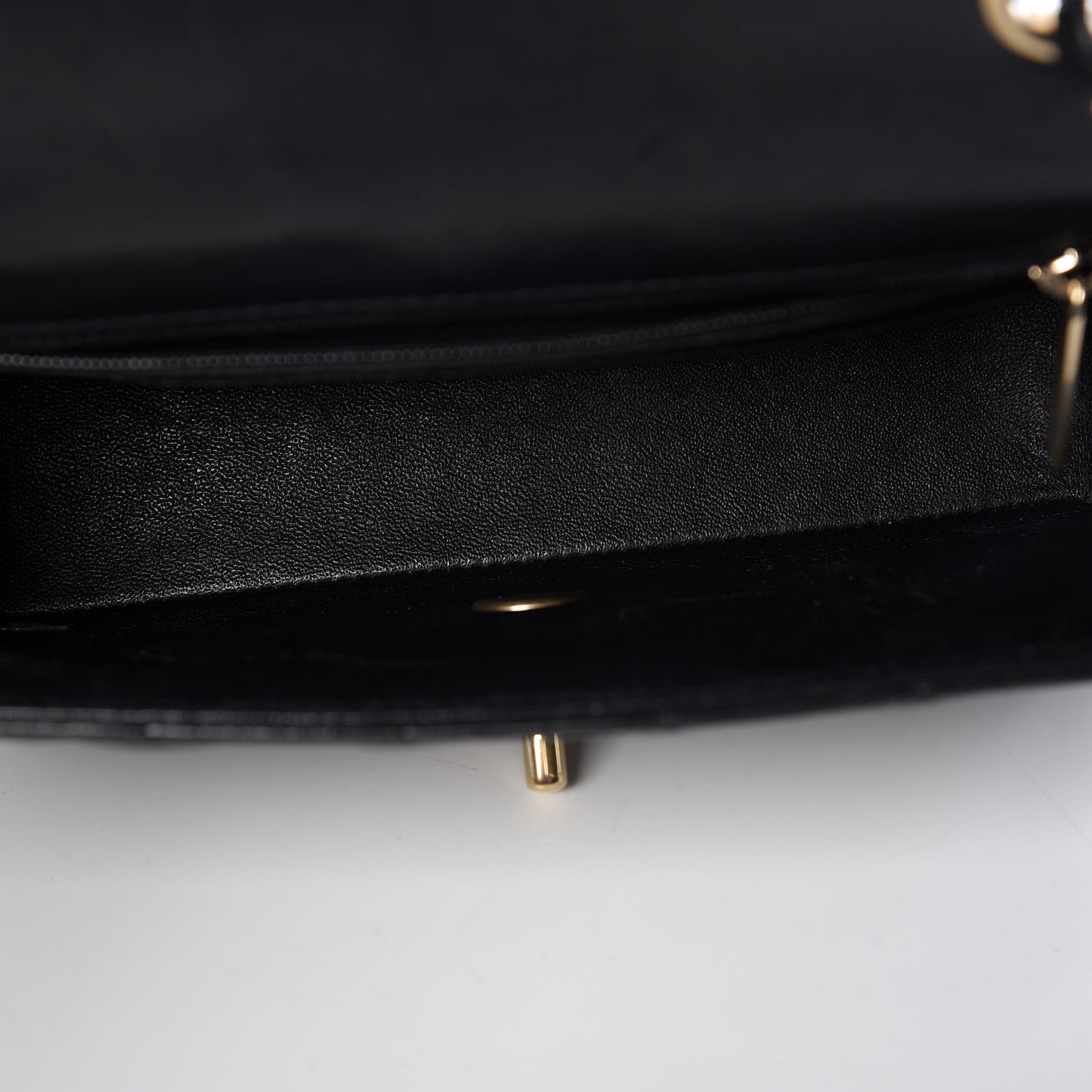 Lambskin Quilted Mini Rectangular Flap Black