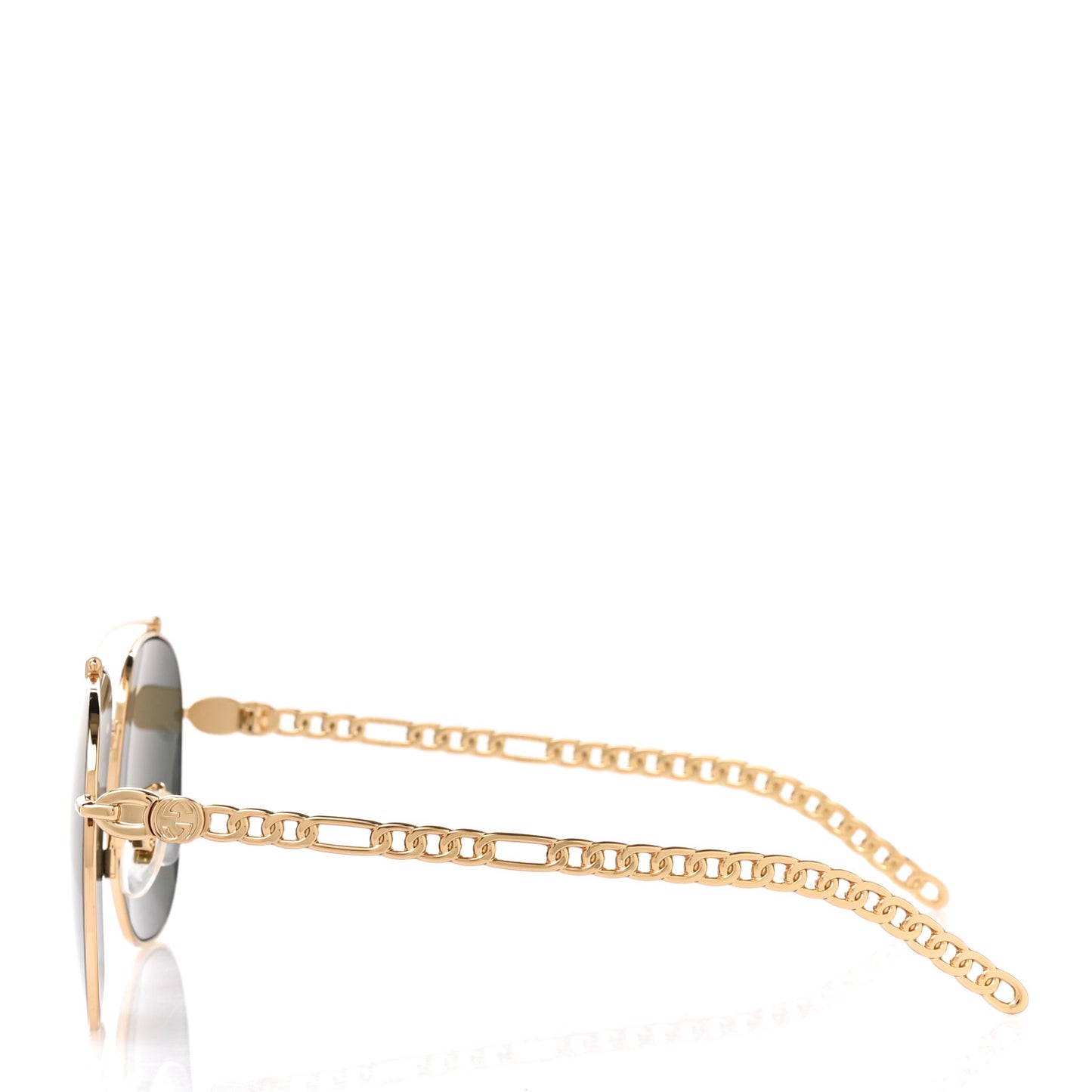 Aviator Charm Chain Sunglasses GG0727S Gold