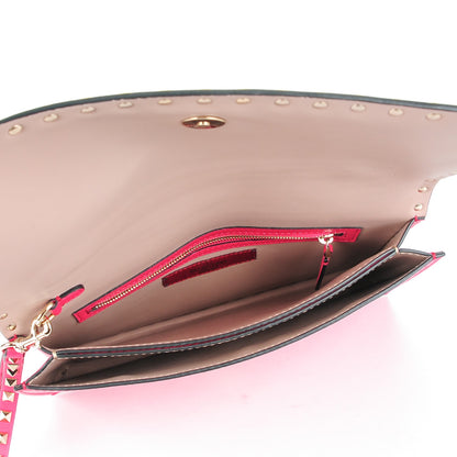 Valentino Garavani Nappa Rockstud Wristlet Clutch Deep Fuxia 5 of 7